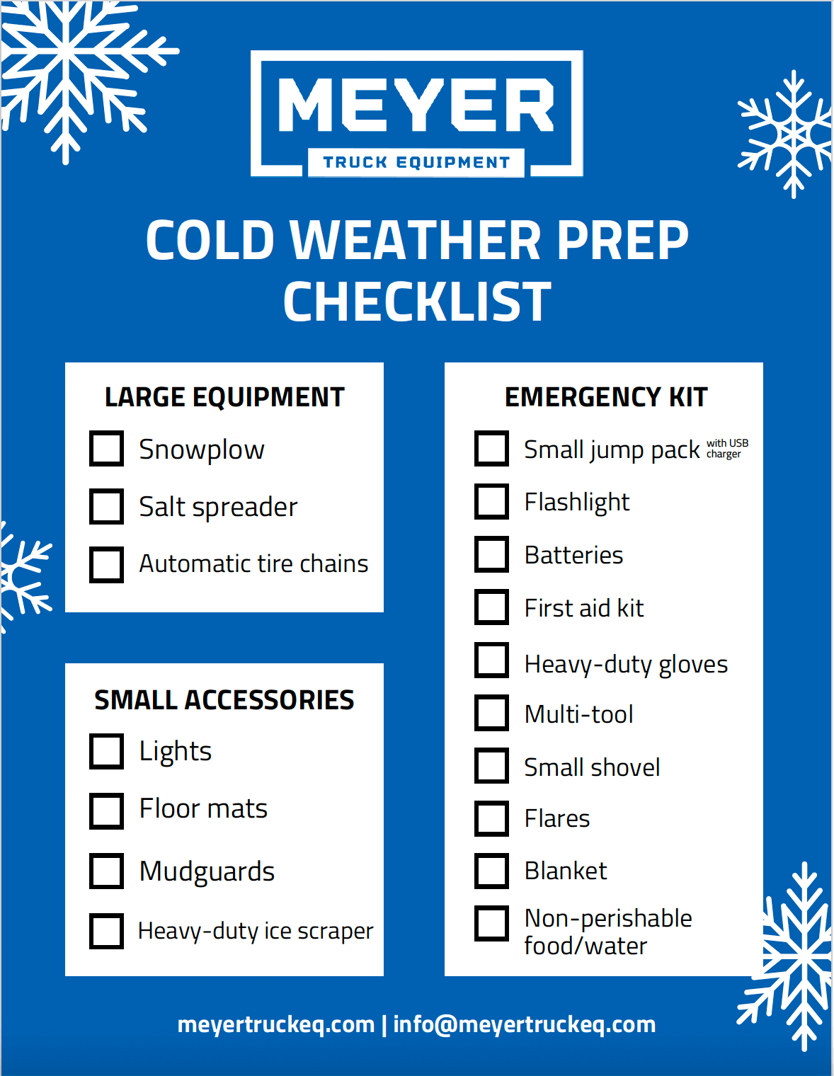 Winter Weather Checklist
